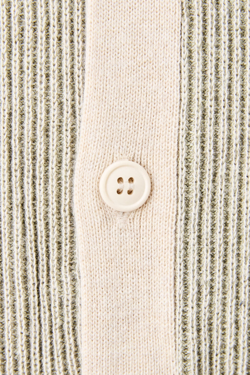 Hi Lo Knit Button Up Natural