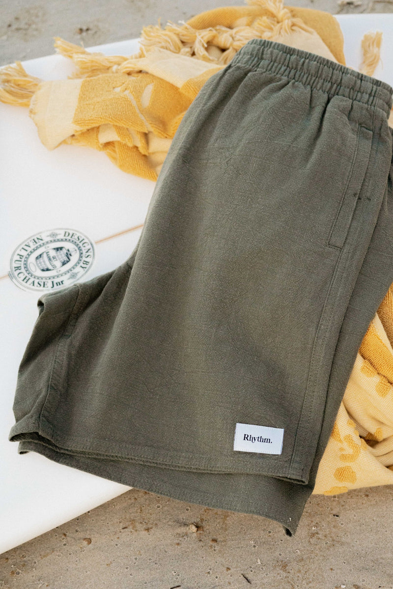 Textured Linen Jam Olive