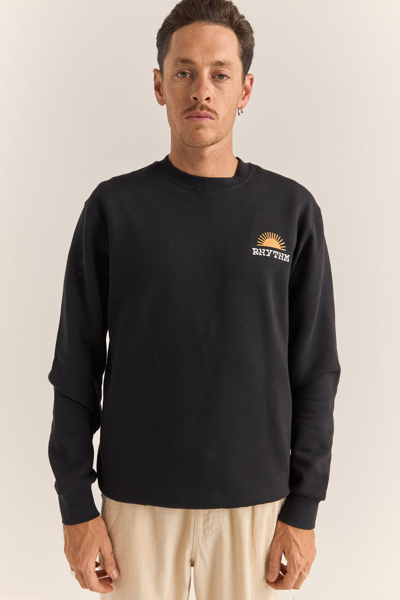 Awake Fleece Crew Black