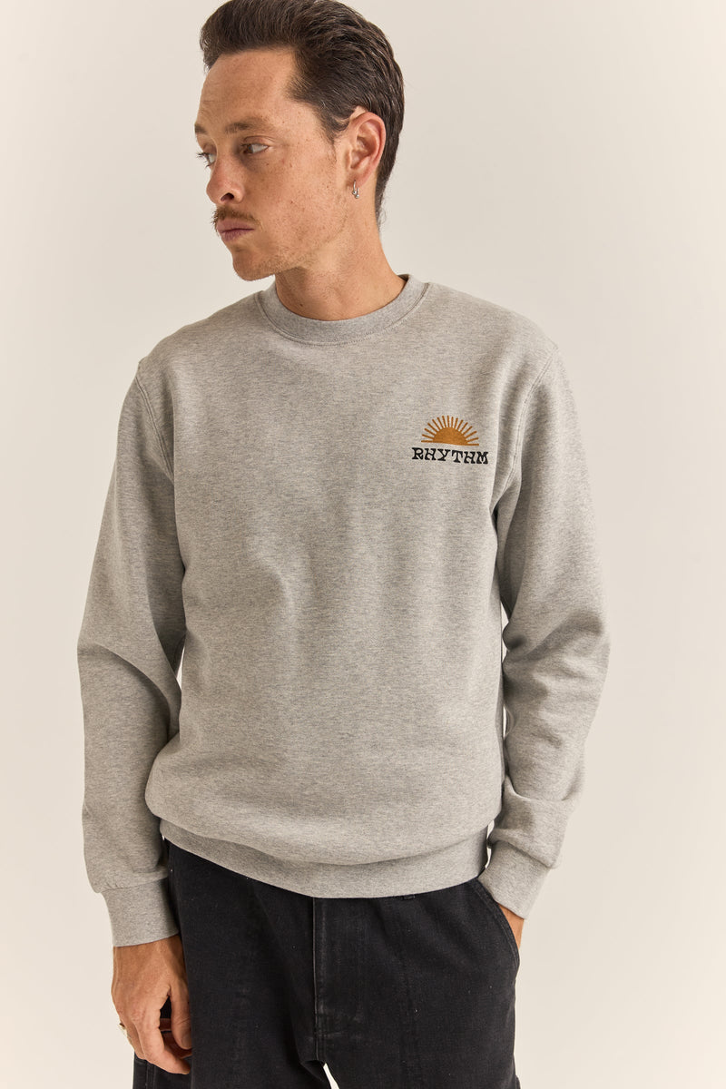 Awake Fleece Crew Grey Heather