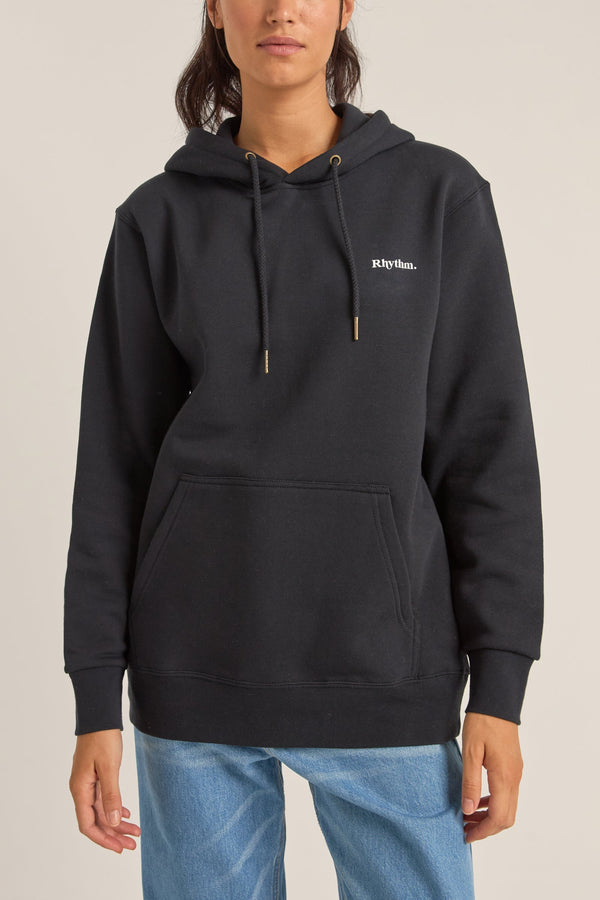 Logo Boyfriend Fleece Hood Black