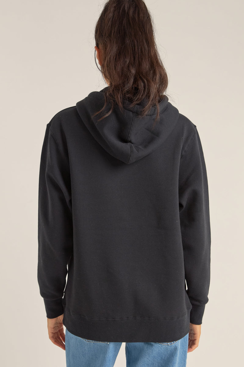 Logo Boyfriend Fleece Hood Black