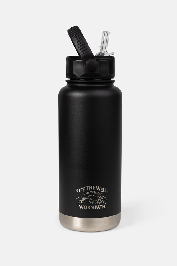 Pargo Worn Path 950ml Bottle w/ Straw Midnight Black