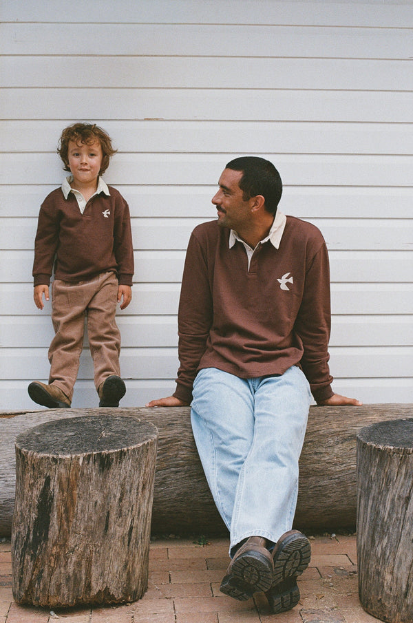 Dreamin' LS Rugby Polo Chocolate