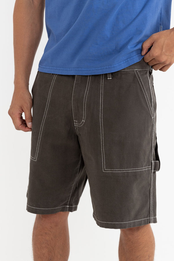 Contrast Stitch Carpenter Short Charcoal