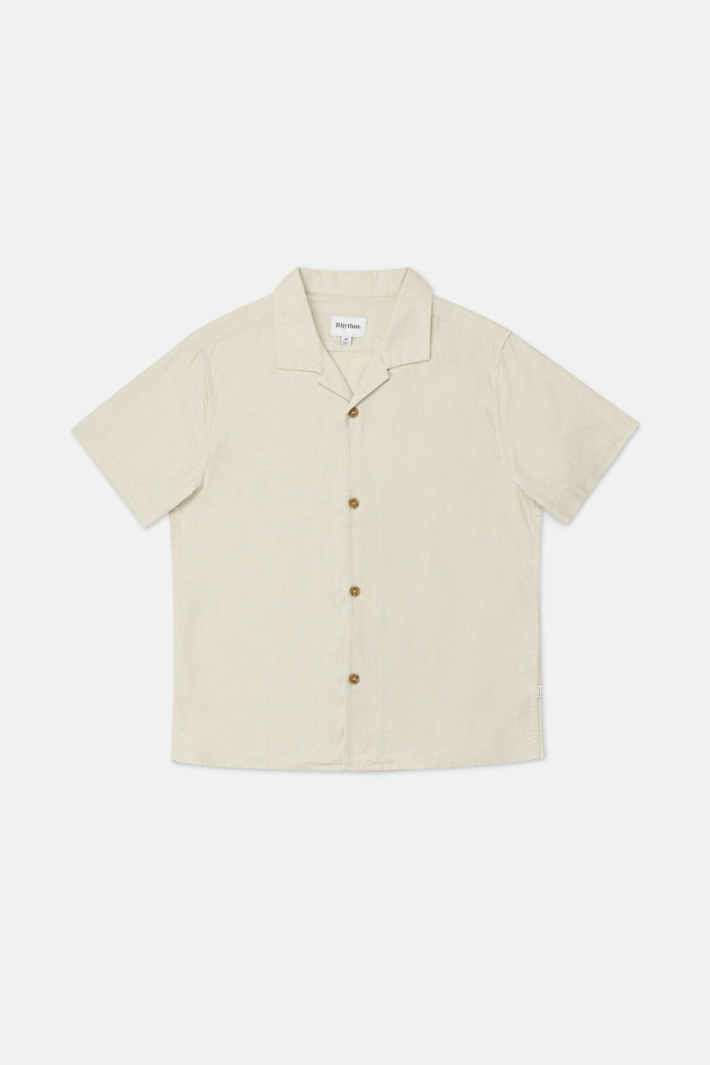 Linen Cuban Ss Shirt Bone – Rhythm US