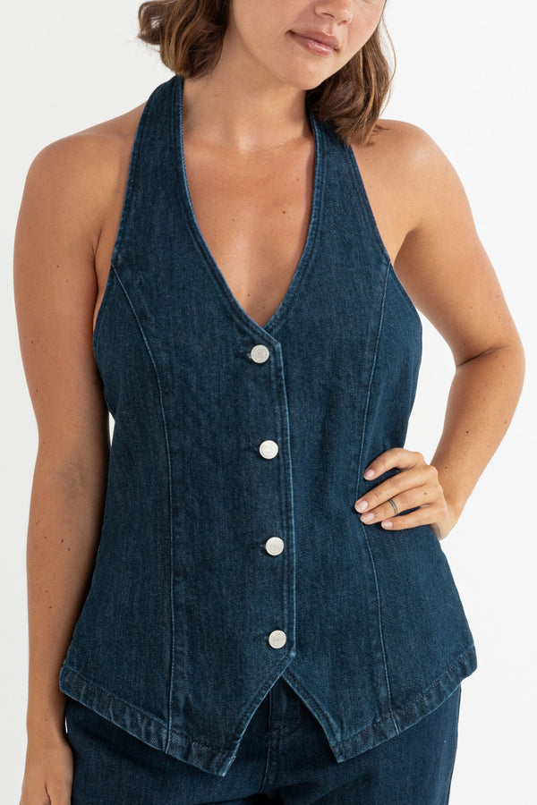 Hunter Halter Vest Indigo