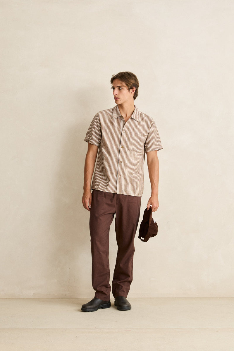 brown striped dress shirt Sequoia Shirt