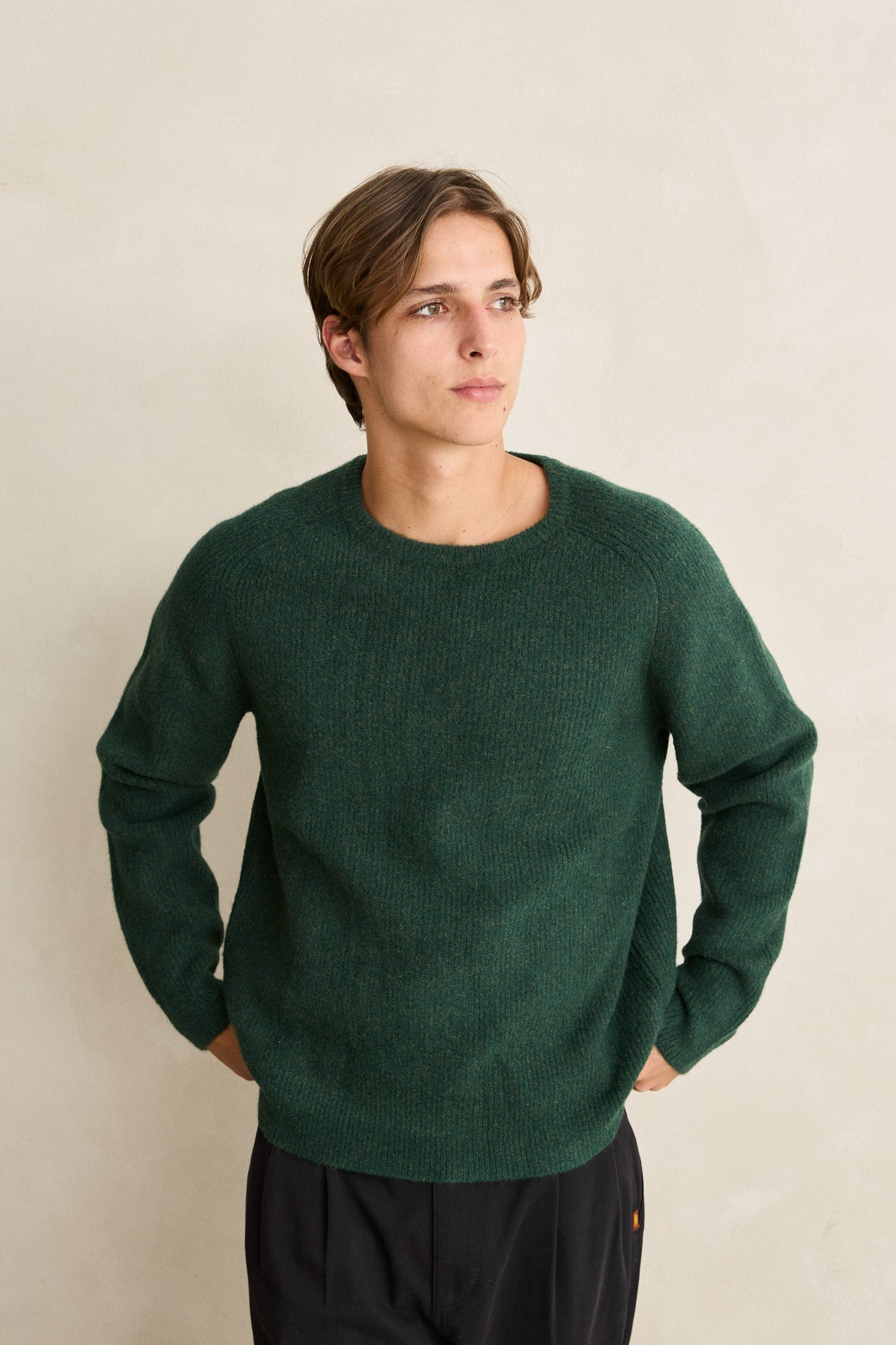 Vintage Waffle Knit Sweater Dark Green – Rhythm US