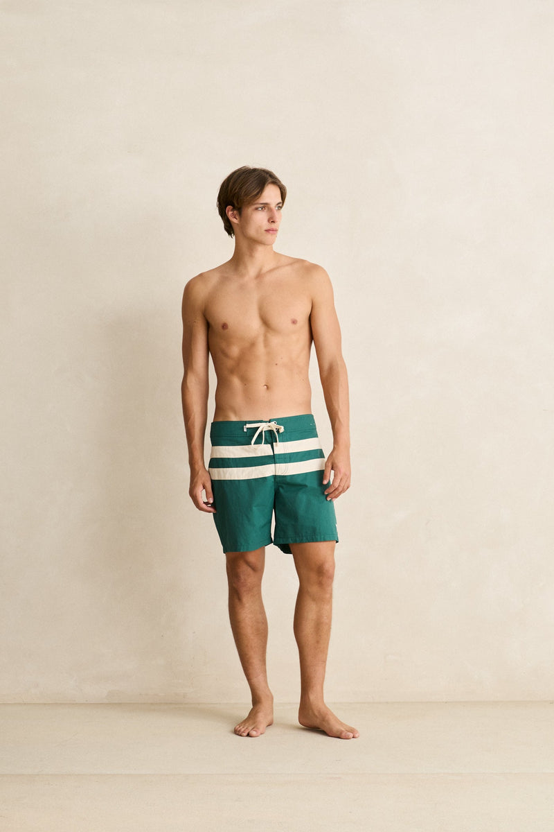 Heritage Stripe Trunk Dark Green – Rhythm US