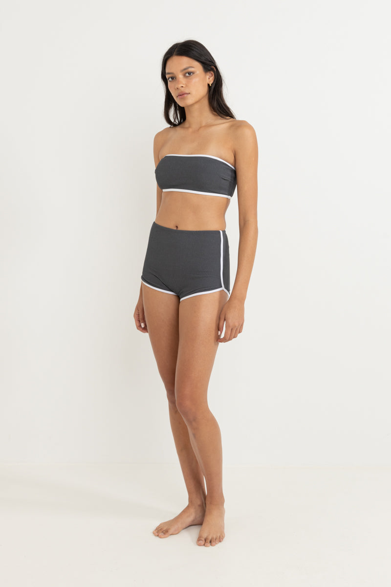 Essential Rib Contrast Surf Short Graphite