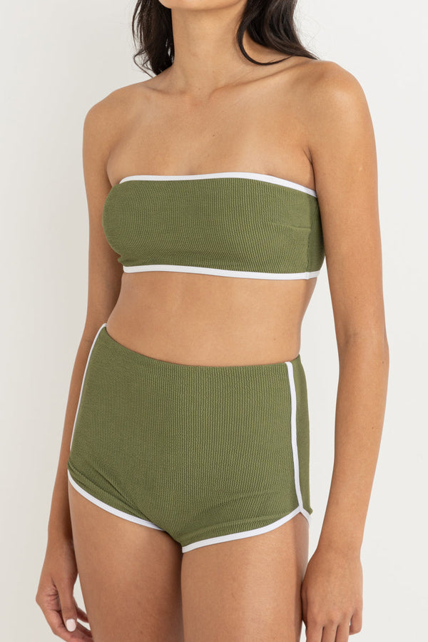 Essential Rib Contrast Surf Short Olive