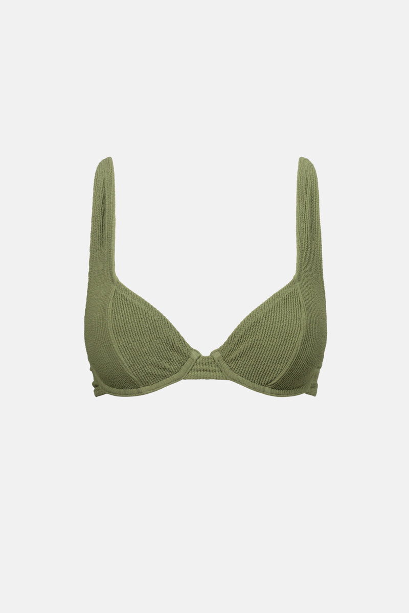 Essential Rib Underwire Top Olive