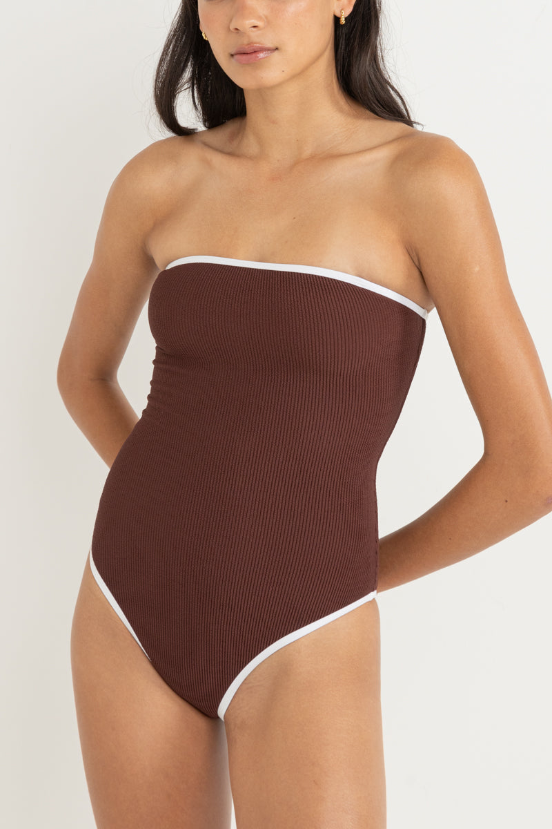 Essential Rib Contrast One Piece Cafe