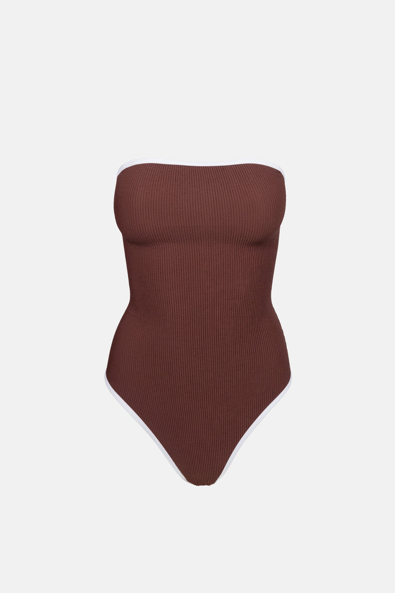 Essential Rib Contrast One Piece Cafe