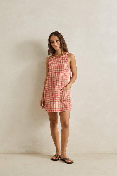 Hanalei Mini Dress Red Check XXL Hanalei Mini Dress Red Check XXL