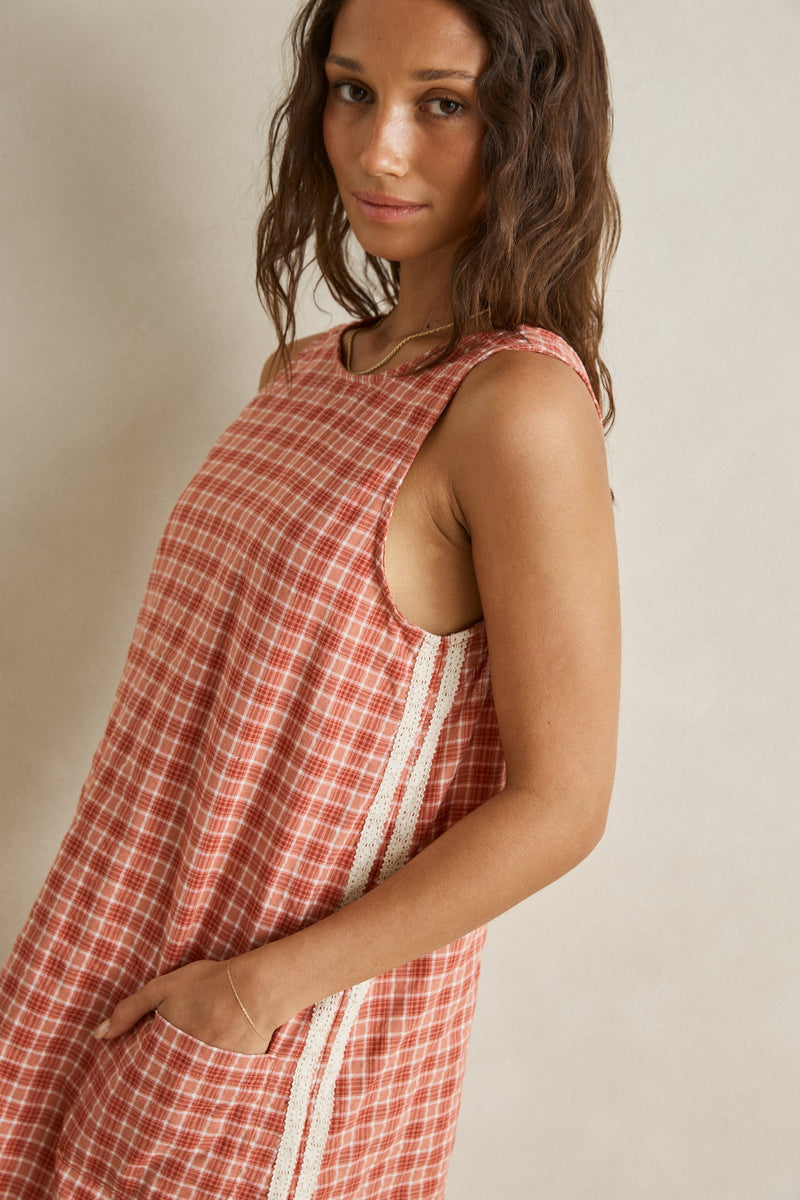 red checkered mini dress Lola + The Boys Red Plaid Mini Dress, 12