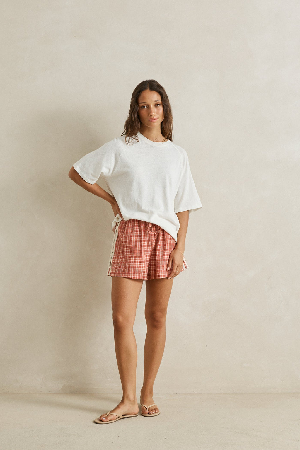 Isadora Short Red Check – Rhythm US