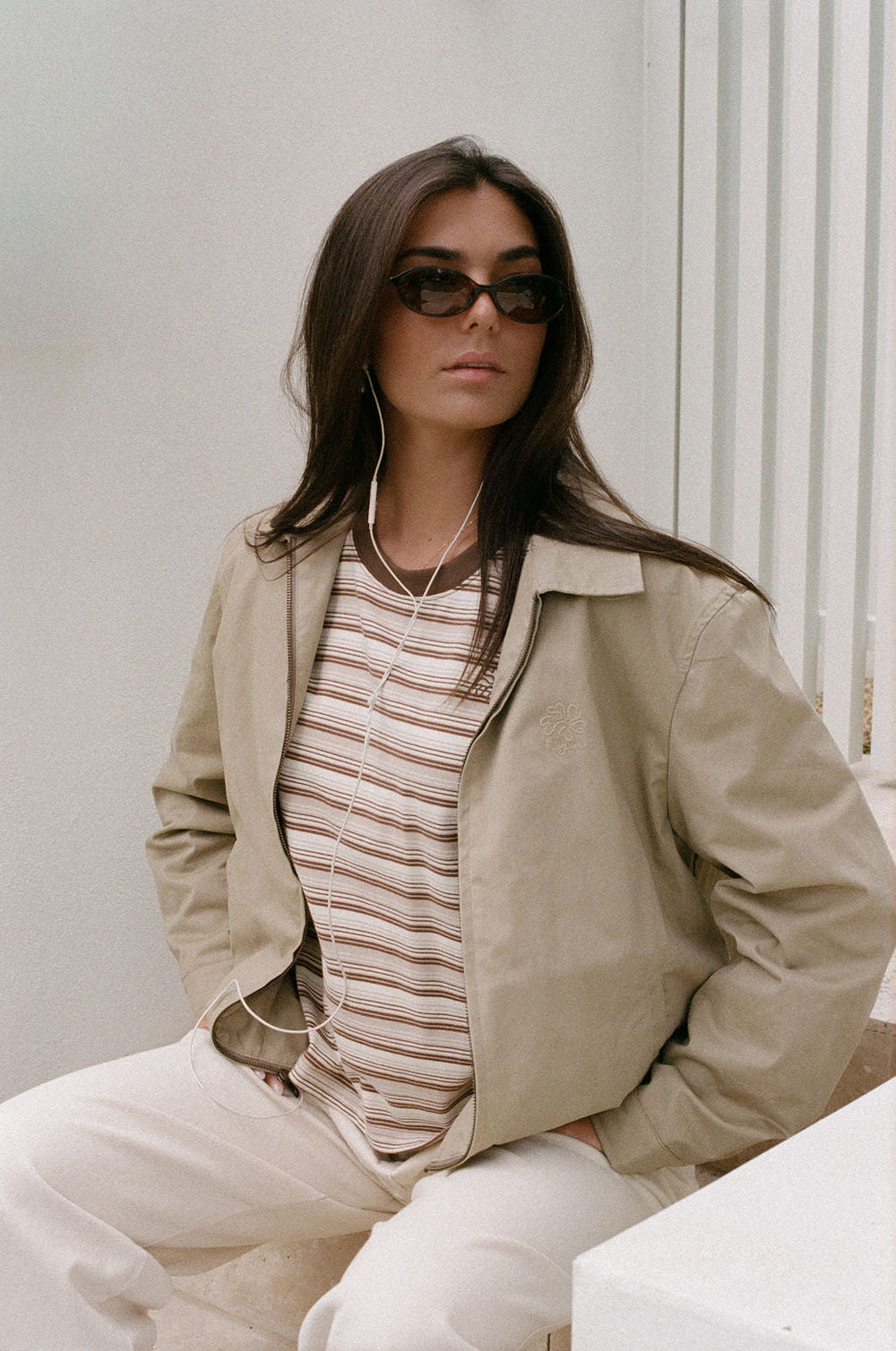 美品ARGUE LINEN ESSENTIAL RHYTHM JACKET Riley Twill Jacket Oak – Rhythm US