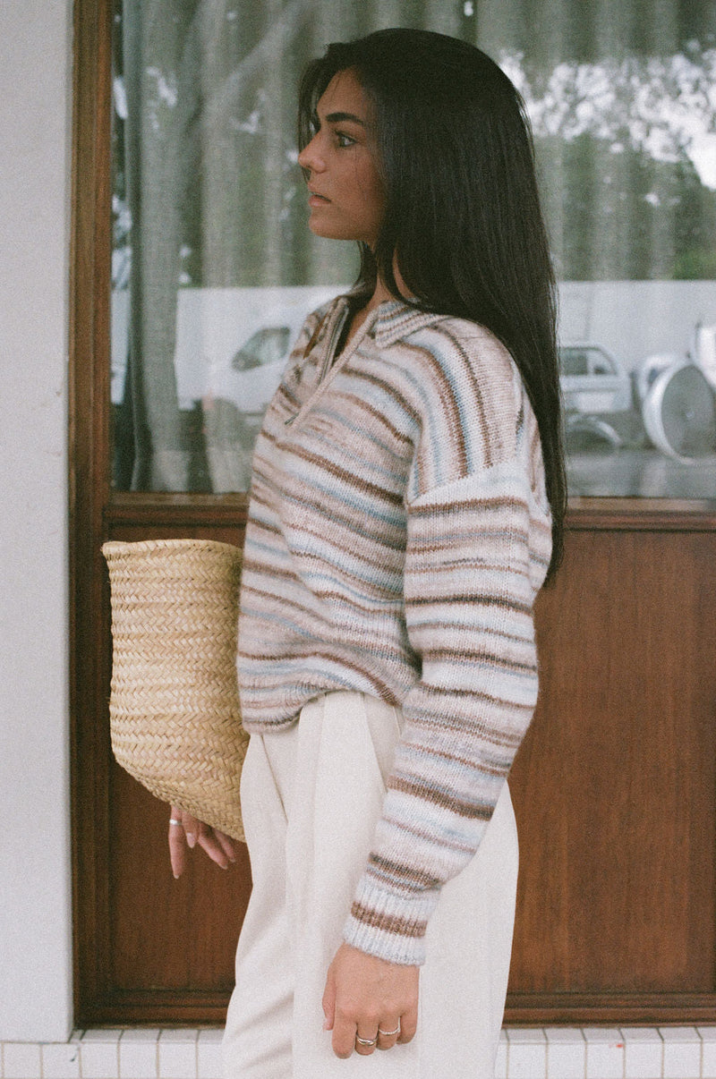 Coastal Drift Zip Knit Clay – Rhythm US
