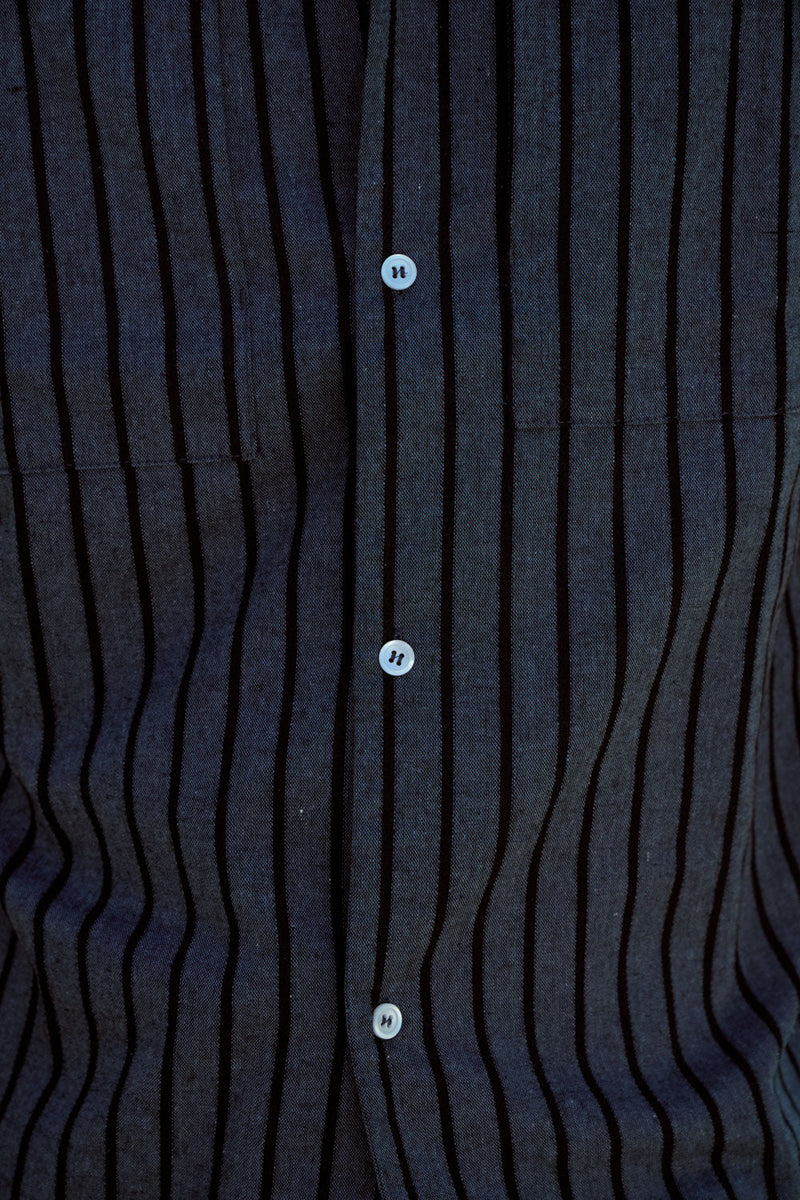 Crux Ss Shirt Indigo Stripe