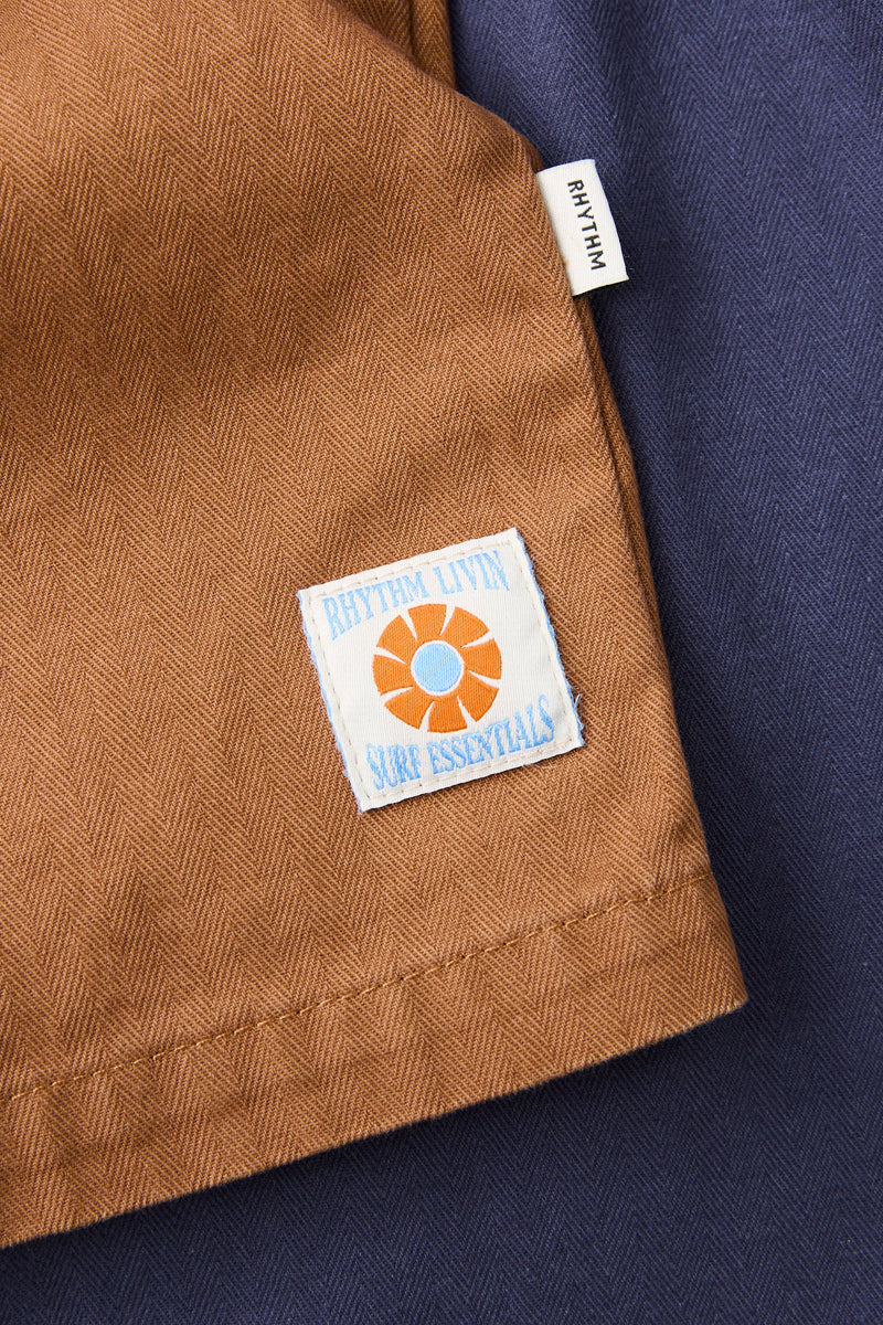 Herringbone Overshirt  Tobacco