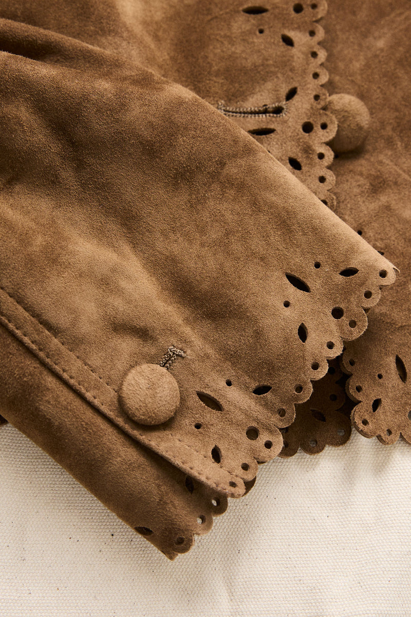 Poppy Eyelet Suede Blazer