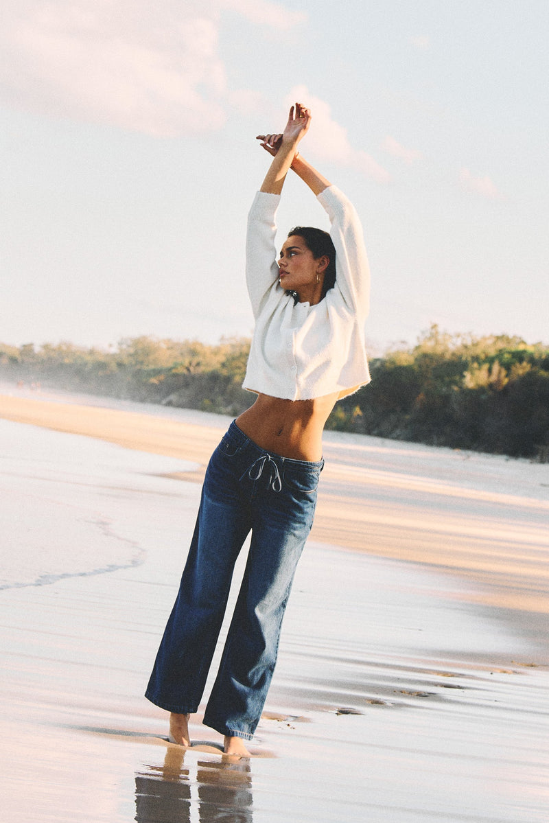 Charlie Low-Rise Denim Jean Dark Denim