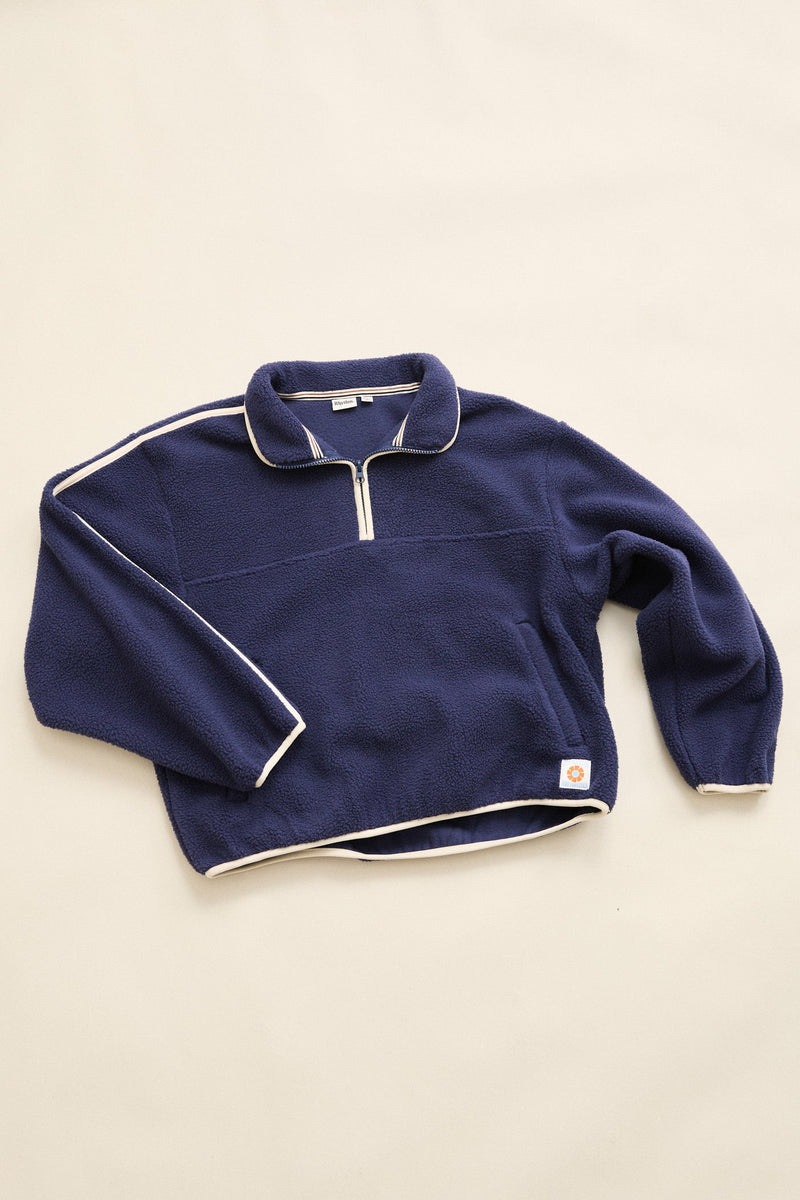 Camp Half Zip Sherpa Pullover Ocean – Rhythm US