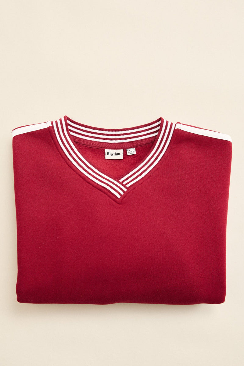 Sloan V-Neck Sweater  Red