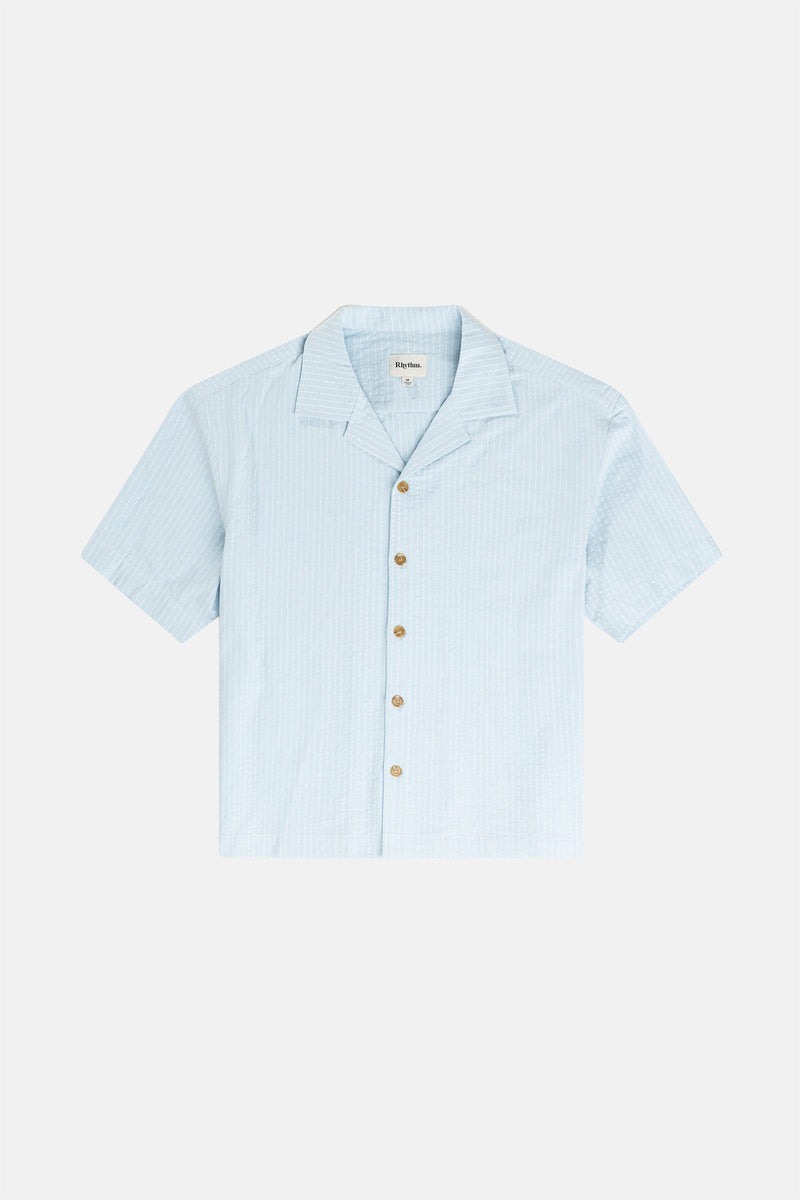 Relaxed Stripe Ss Shirt Blue