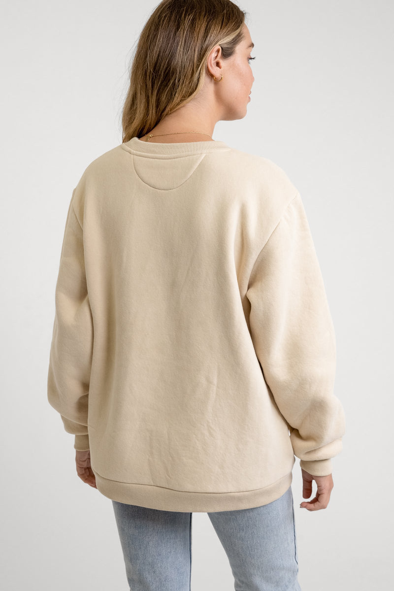 Soliel Crew Neck Fleece Sand