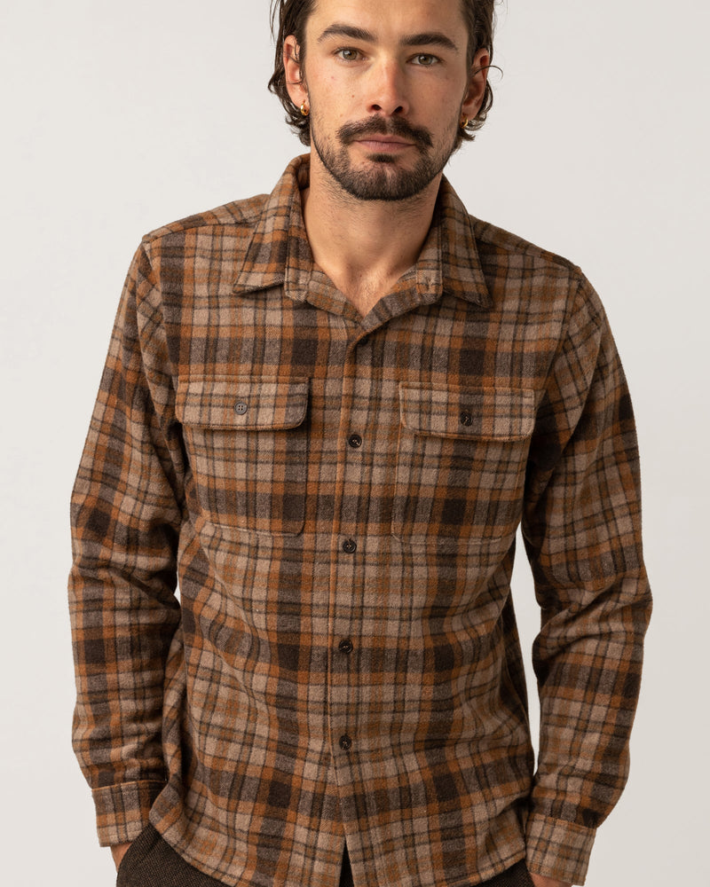 Check LS Shirt Tobacco – Rhythm US