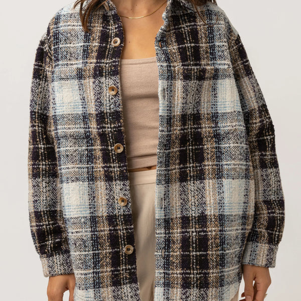 CHECK MATE - THICK WARM NAVY BLUE SHACKET OR CHECKER JACKET – 227 Boutique  LLC