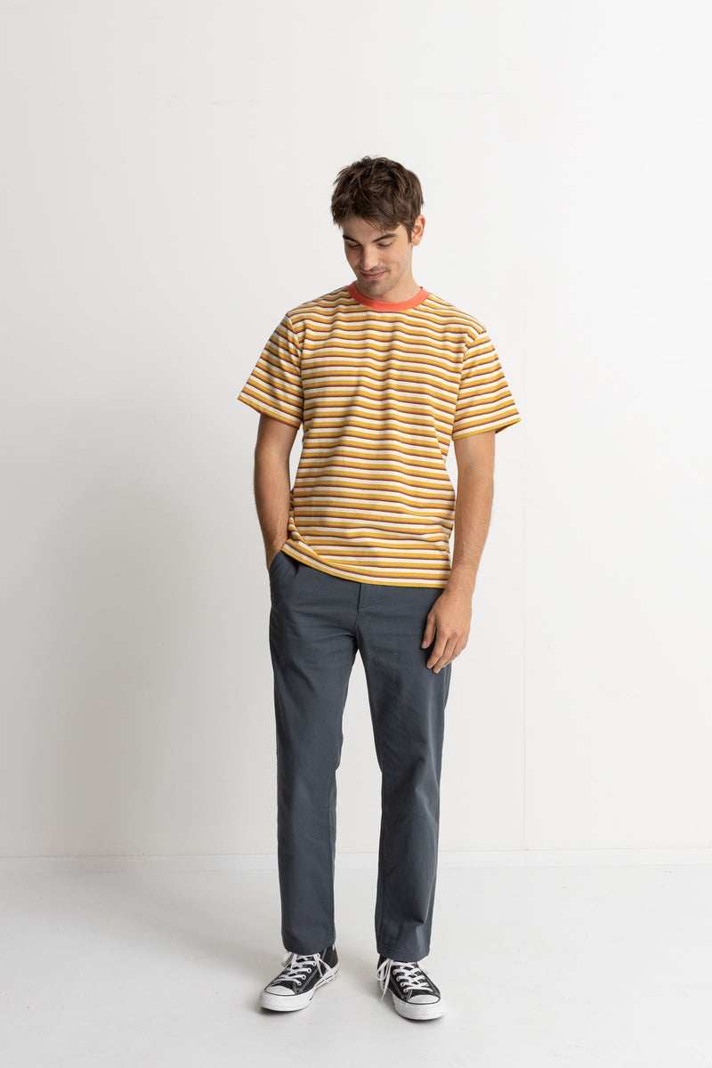 Vintage Stripe Ss T-Shirt Mustard