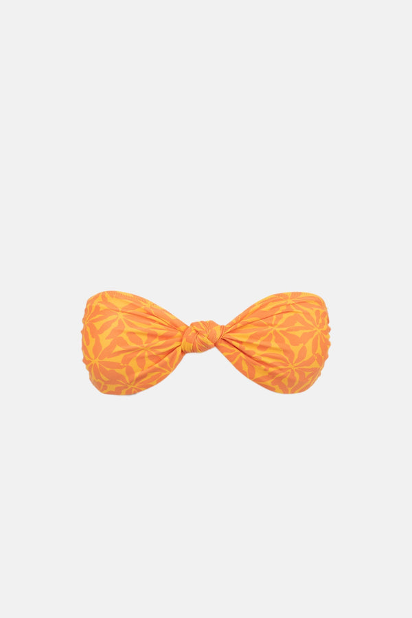 Allegra Knot Bandeau Top Orange