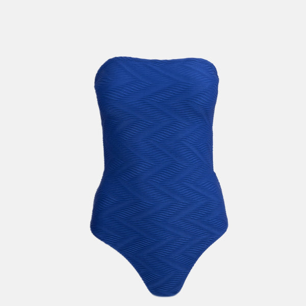 Jenna Strapless Cut Out One Piece In Royal Blue