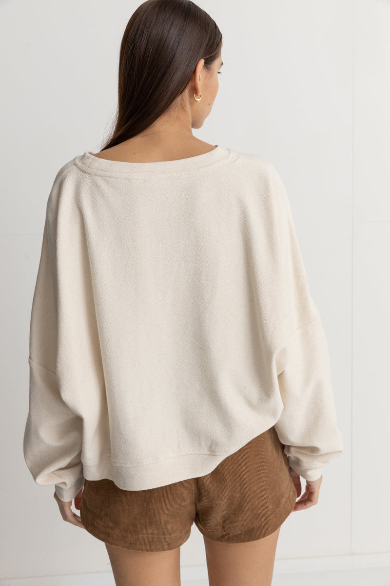 Reverse Terry Slouch Fleece Natural