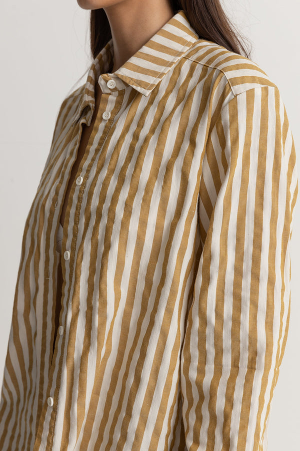 Goodtimes Stripe Long Sleeve Shirt Camel
