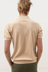 HIIT x CLUBHAUS S/S Polo Shirt - Sand