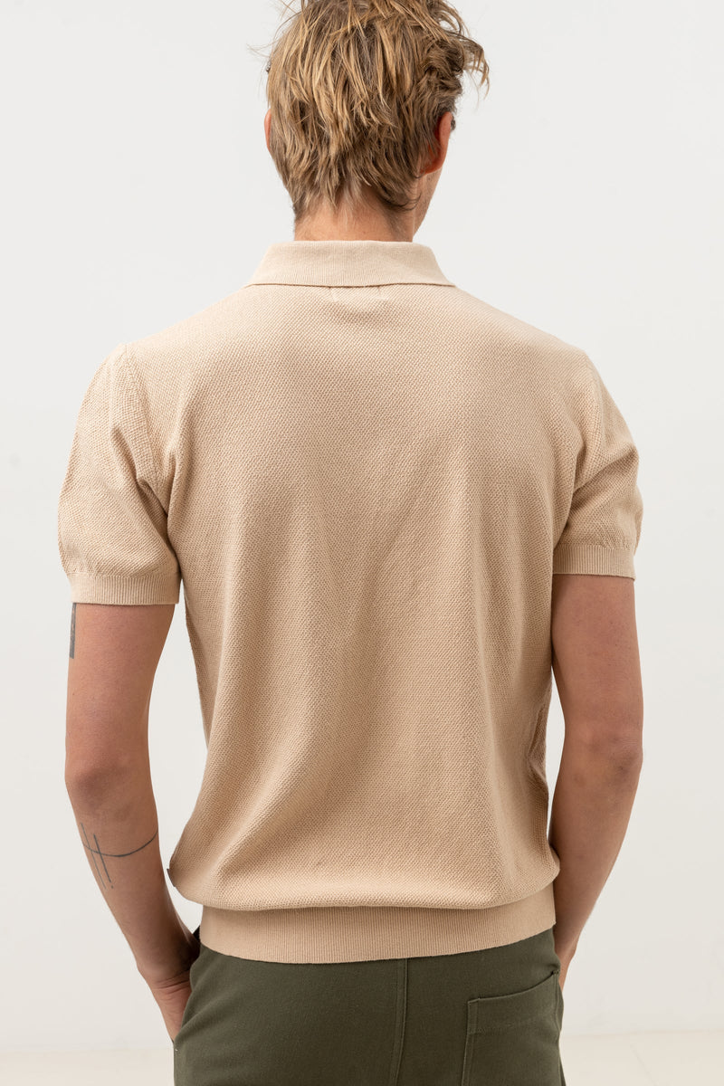 Textured Knit SS Polo Sand – Rhythm US