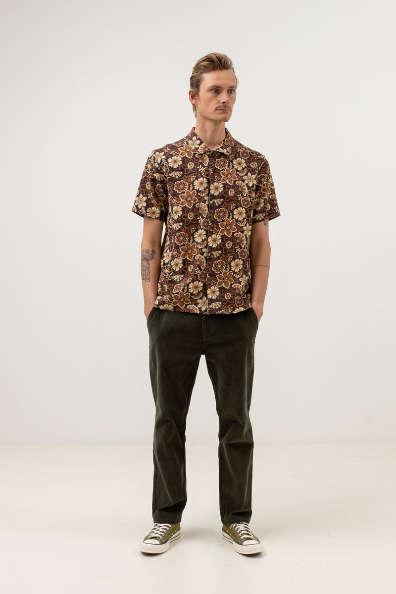 Cantabria Linen SS Shirt Brown – Rhythm US