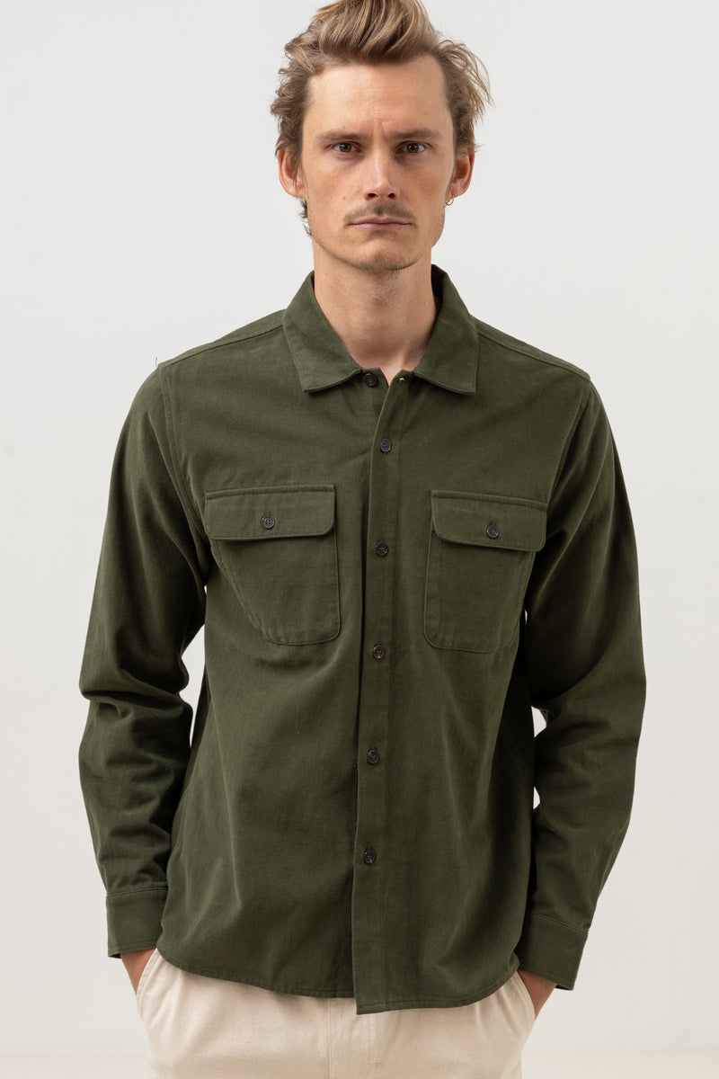 Brushed Twill LS Shirt Olive – Rhythm US