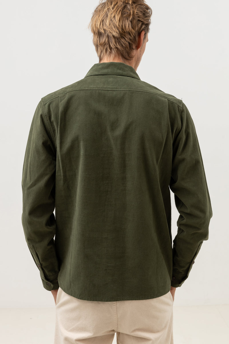 Brushed Twill LS Shirt Olive – Rhythm US