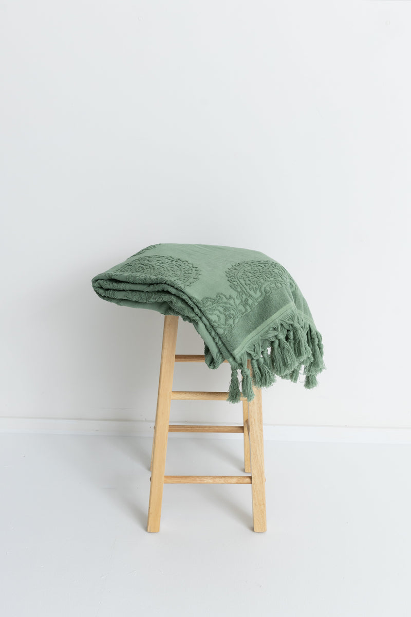 Slow High Beach Rug Palm Green