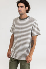Endure Stripe Vintage Ss T-Shirt Olive