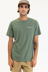 Embroidered Pocket Ss T-Shirt Agave