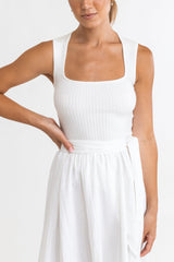 Andie Knit Top White
