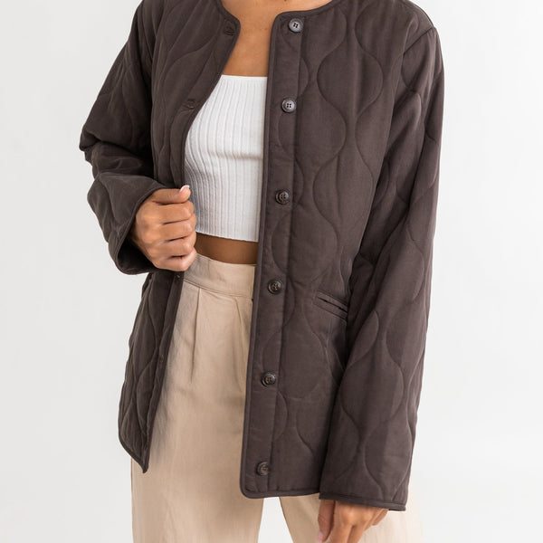 Escapade Quilted Jacket Dark Oak – Rhythm US