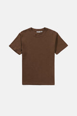 Linen Ss T Shirt Brown